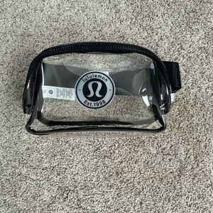 Lululemon Clear Belt Bag with Black Trim